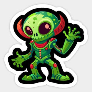 robotic aliens Sticker